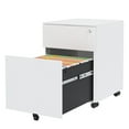 thumbnail image 1 of 2 Drawer Mobile File Cabinet with Lock Steel File Cabinet for Legal/Letter/A4/F4 Size, Fully Assembled except for Wheels, 1 of 6