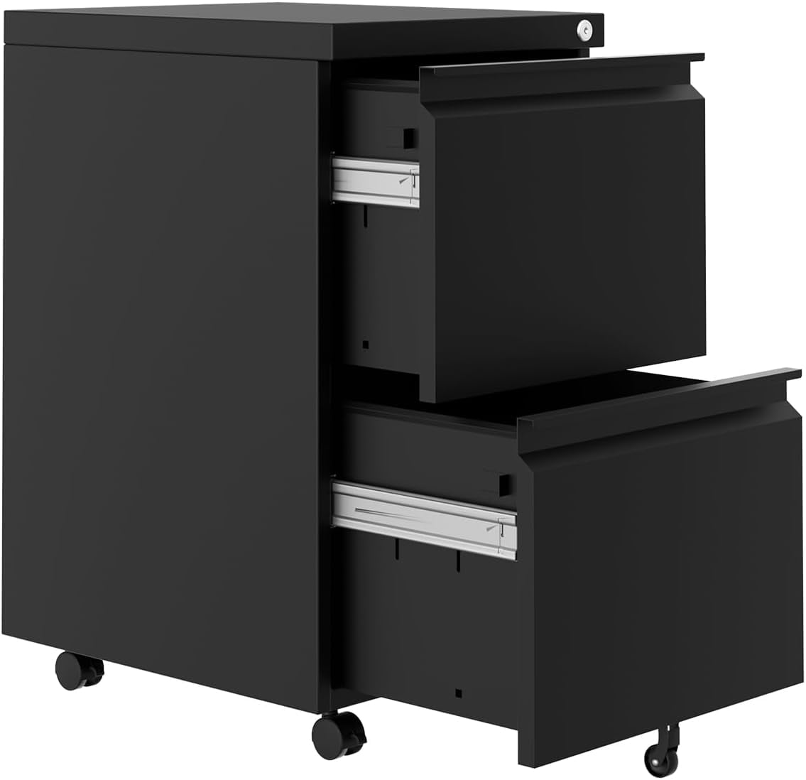 2-Drawer Mobile File Cabinet with Locking Drawers & Wheels, Rolling ...