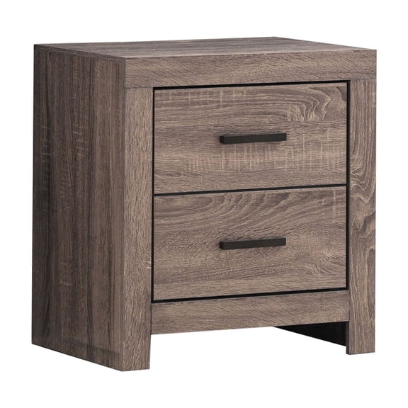 2 Drawer Nightstand / Bedroom Function / Barrel Oak Finish and Drawer Storage
