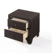 2 Drawer Nightstand In Finish, With Solid Wood Construction And Metal Glide 2 Nightstand, Built System