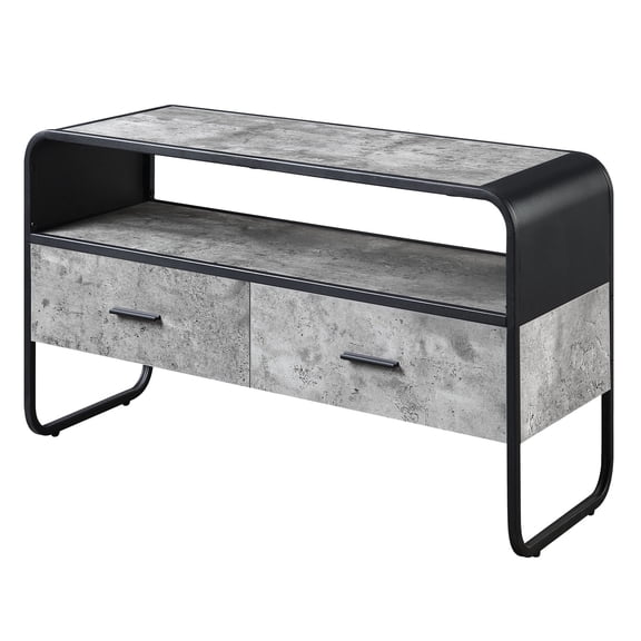 2-Drawer TV Stand with Durable Frame / Storage for CDs in Living Space