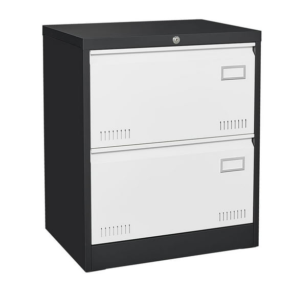 2 Drawer Vertical File Cabinet, Metal Lockable File Cabinet With Lock For Legal/Letter/A4, Locking Filing Cabinet For Home Office, Easy Assemble