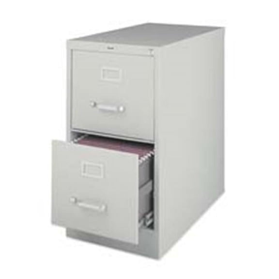 2-Drawer Vertical File- w- Lock- 15in.x25in.x28-.38in.- Black