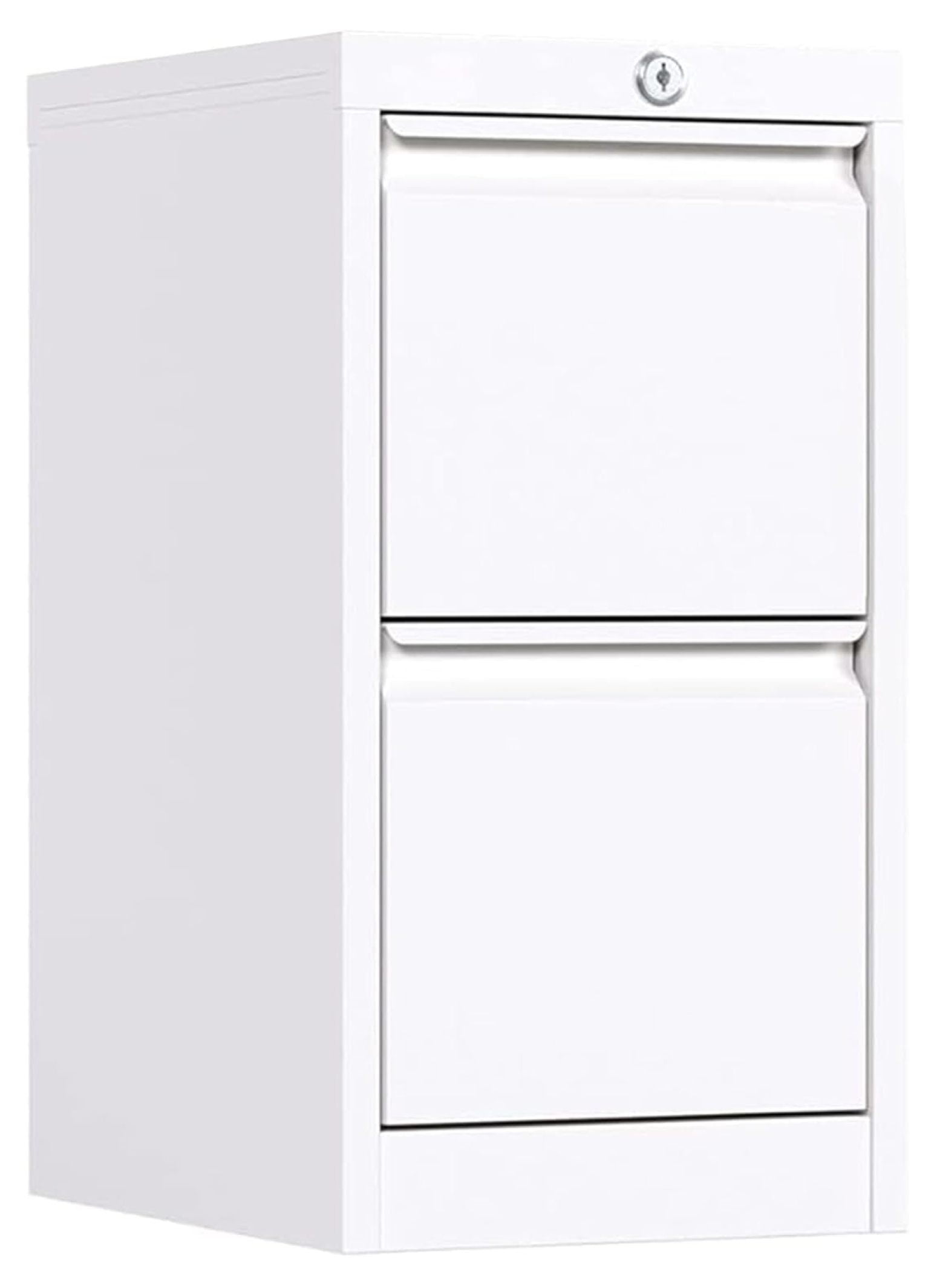 White Vertical 2-Drawer Lockable Metal Filing Cabinet