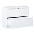 thumbnail image 1 of 2-Drawer White Metal Office Filing | High - Security for Office Docs | Smooth Power Coated Surface | Deep Drawers for Files, 1 of 7