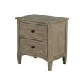 thumbnail image 1 of 2 Drawer Wooden Nightstand with Round Knobs Gray, 1 of 5