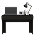 thumbnail image 1 of 2 Drawer Writing Computer Desk, Black, 1 of 5
