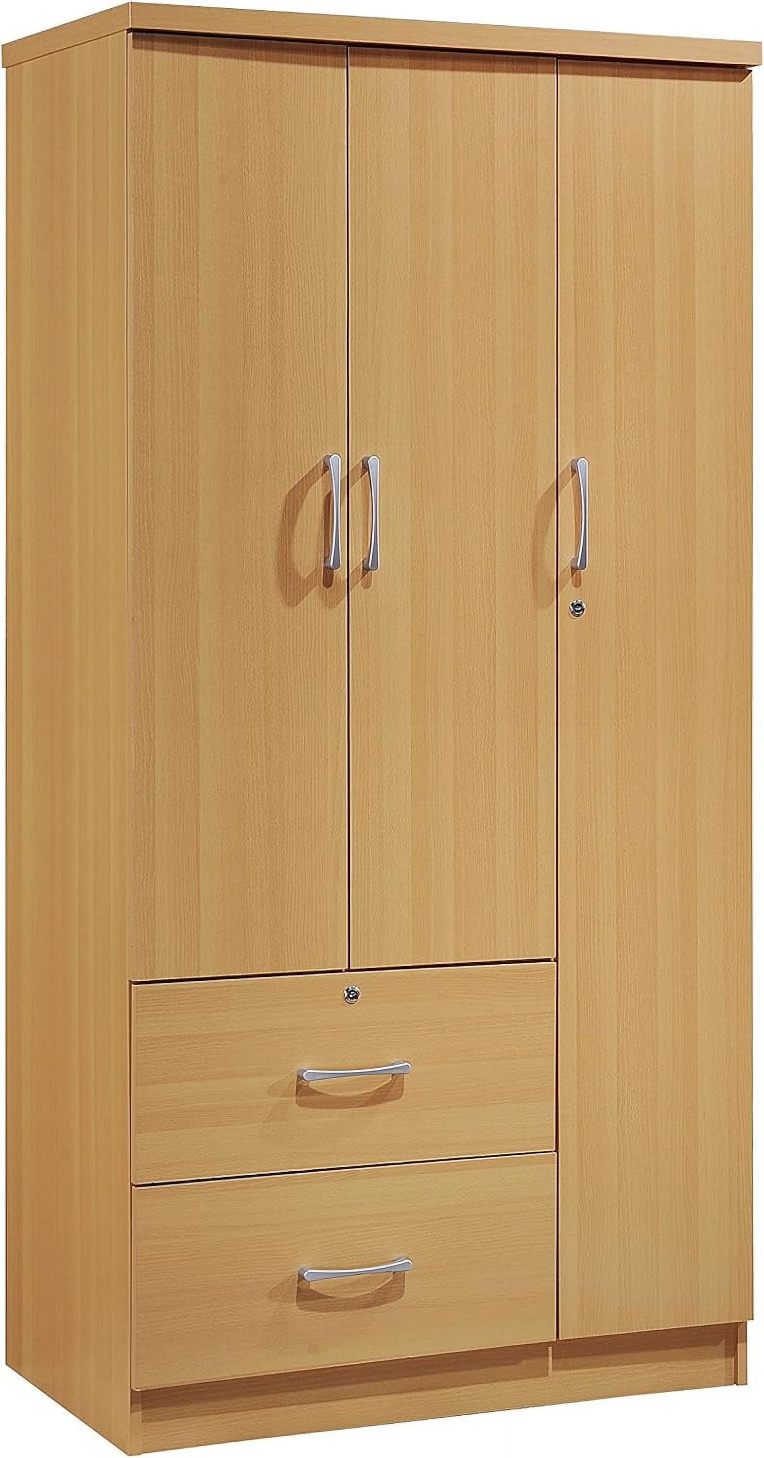 2Drawers, 3Shelves In Beech Bedroom Armoires