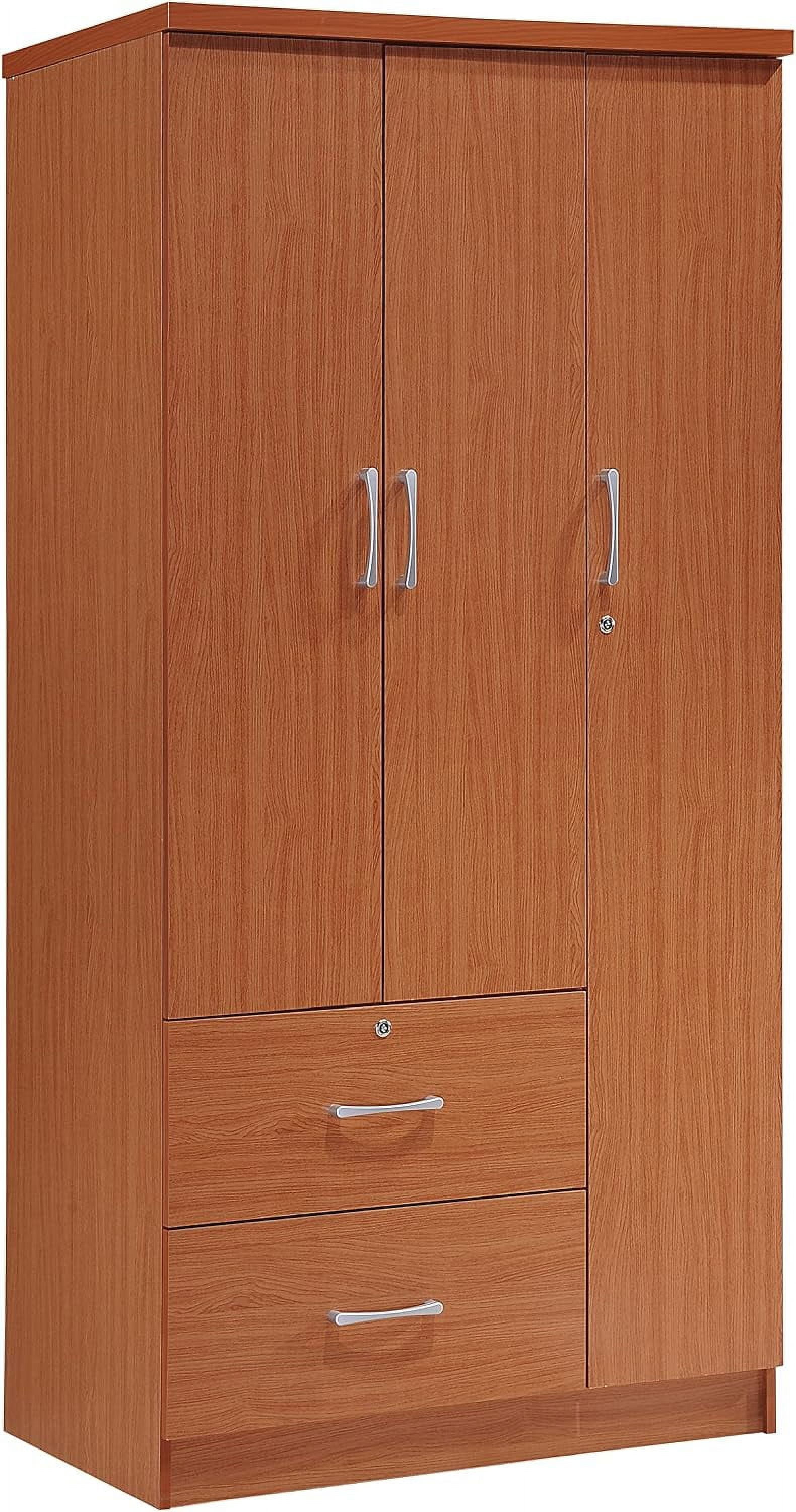 2Drawers, 3Shelves In Cherry Bedroom Armoires