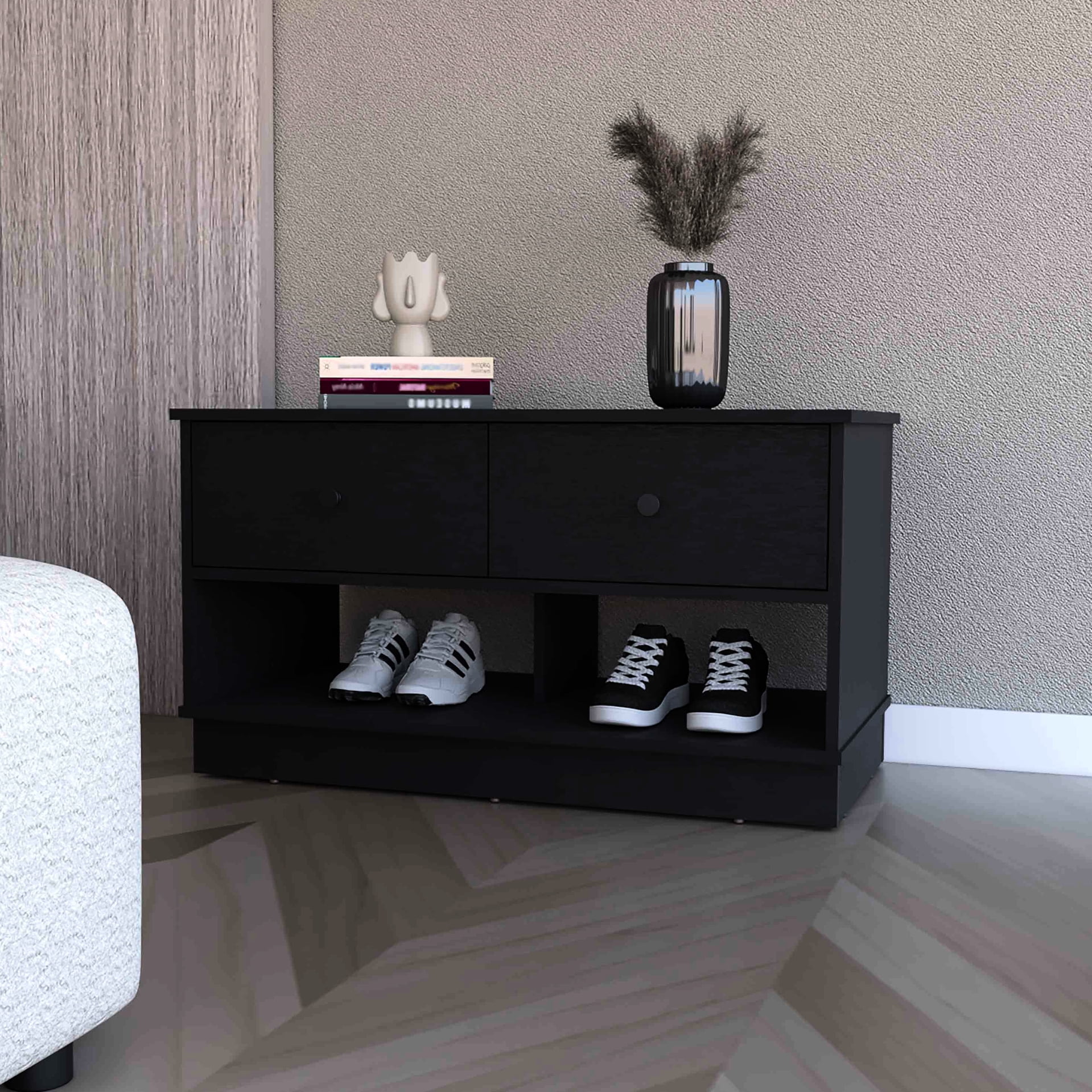 2 Drawers And Shelves Black Tulip Storage Workbench Bench With Two ...