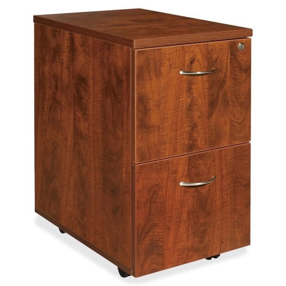 2 Drawers Vertical Wood Composite Lockable Filing Cabinet, Cherry, Letter-Size - image 1 of 14