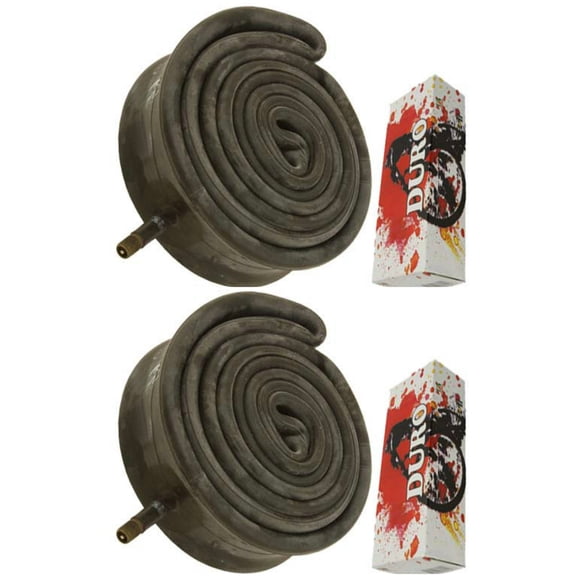 2 Duro Tubes 20" x 1.75"/2.125" 33mm Thorn Resistant Schrader Valve. Set of Tube. Pair of Tubes. Two Tubes.