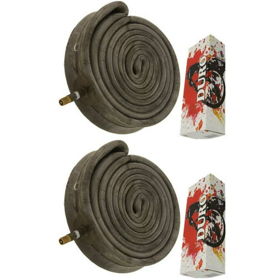 2 Duro Tubes 26" x 1.75"/2.125" 33mm Thorn Resistant Schrader Valve. Set of Tube. Pair of Tubes. Two Tubes.