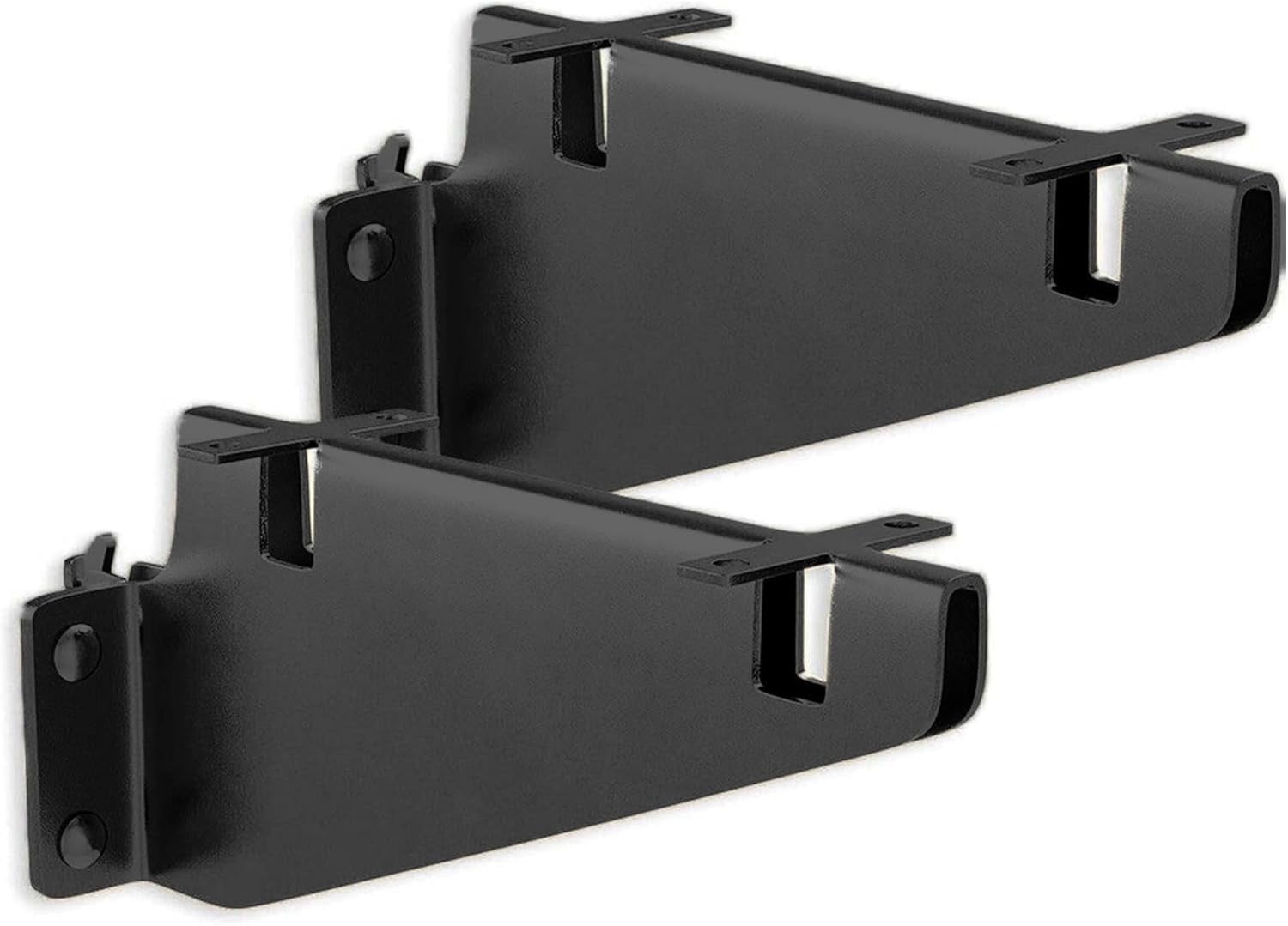 "2 E Track Fixed Shelf Brackets | DIY Zinc-Plated Accessories for Shelves in Enclosed Trailer, Truck, Warehouse, Garage"