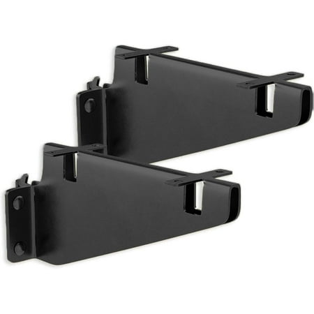 "2 E Track Fixed Shelf Brackets | DIY Zinc-Plated Accessories for Shelves in Enclosed Trailer, Truck, Warehouse, Garage"