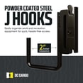 thumbnail image 1 of "2 E-Track Steel JHooks, Tie-Down Accessories w/ E Track Spring Fitting Attachments, 2 Inch Wide J Hooks, Use as Hanger, Shelf Bracket, Support Beams, Trailer, Truck, Pickup, Cargo Van, DC Cargo", 1 of 9