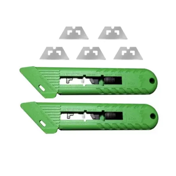 2 Ea. Pacific Handy Right Handed S1R Safety Cutter Makes Easy Cuts With 5 Blades
