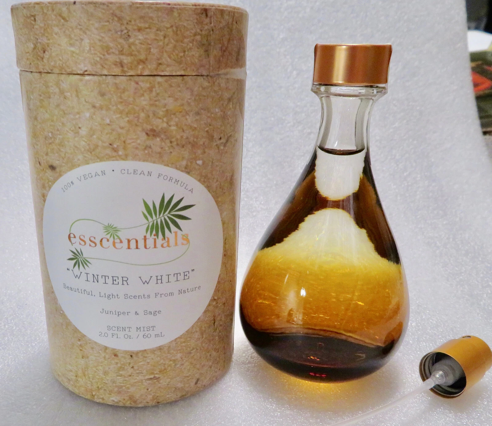 2 Each Esscentials Scent Mist, Winter White, 2.0 Fl Oz - 100% Vegan - W/Pump