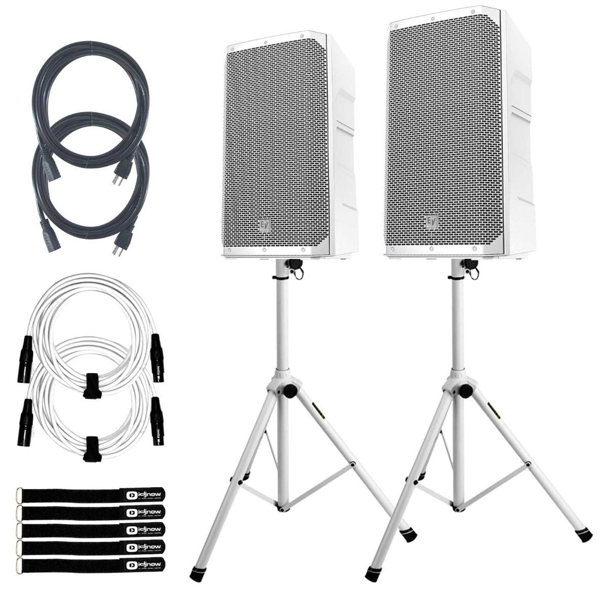 "Electro-Voice ELX200-12P-W 12"" Powered Music Speakers with Bluetooth