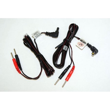 2 Electrode Replacement TENS Unit Lead Wires with Pin Connectors 45"-2 each New