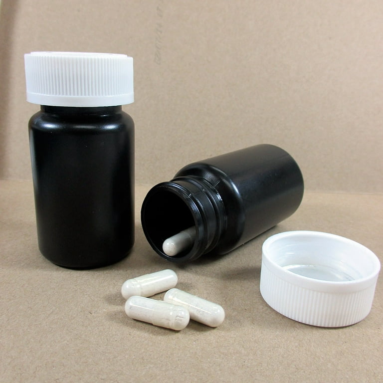 CURMIO Double Layers Pill Bottle Organizer Bag Empty, Medicine Black