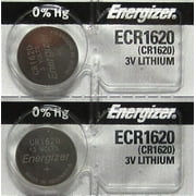 2 Energizer CR1620 Lithium 3V Coin Cell Batteries