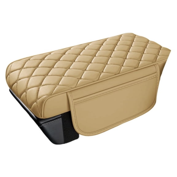 2. Ergonomic Car Console Cushion With Nonslip Base, Soft Leather & Spacious Organizers For Interior