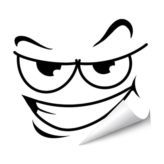 2. Expression Decal for Bathroom PVC Sticker Adhesive Design, Humor-Themed Wall Decorations