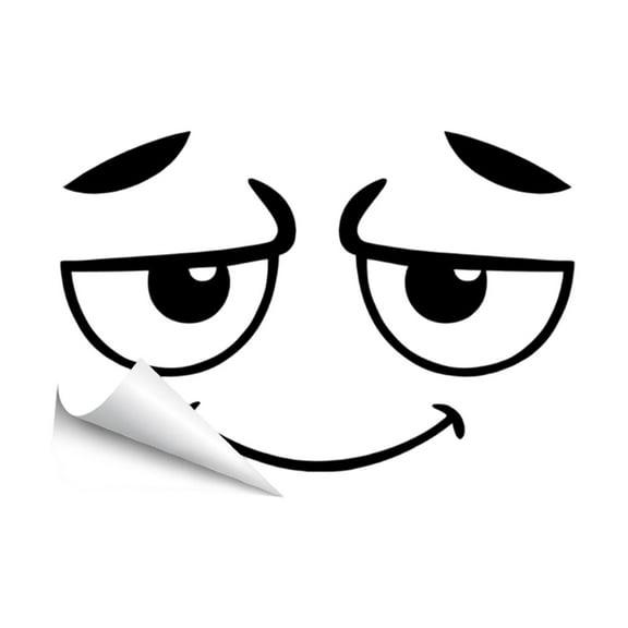 2. Expression Decal for Bathroom PVC Sticker Adhesive Design, Humor-Themed Wall Decorations