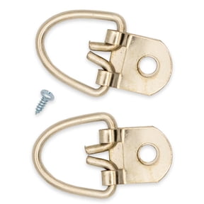 2 Extra Heavy Duty Single Hole D Ring / Triangle Picture Frame Hanger