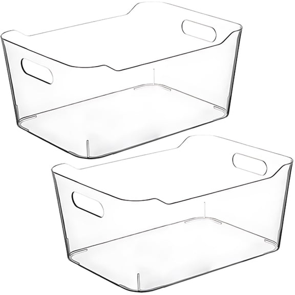 2 Extra Large Plastic Storage Bins Home Organization