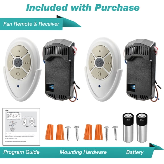 2 FAN-35T1 Ceiling Fan Remote Control Replacement for Harbor Breeze Hampton Bay