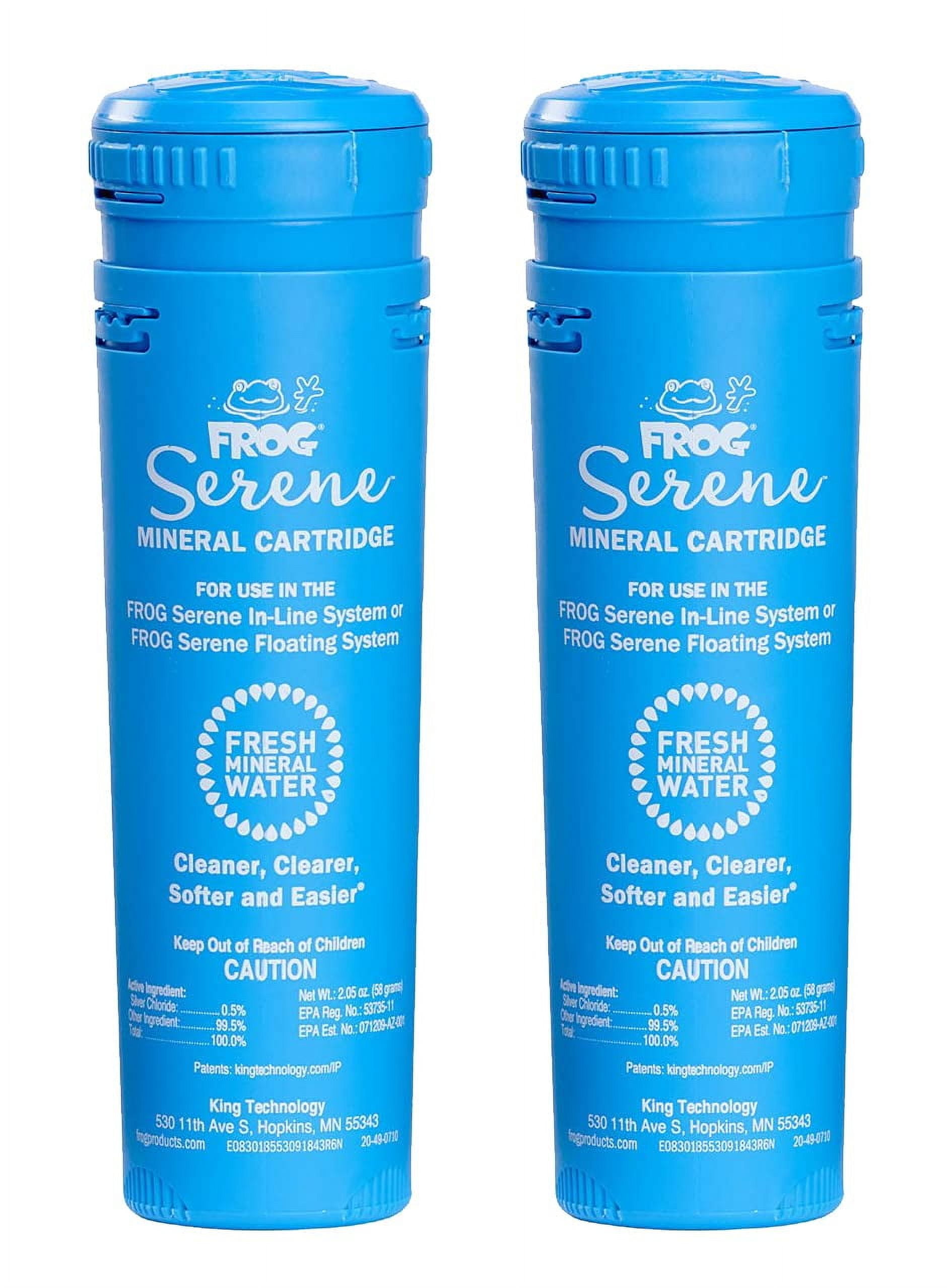 FROG Serene Replacement Mineral Cartridges for Use with Hot Tub FROG Serene Floating Sanitizing System - Prefilled for Quick & Easy Hot Tub Maintenance - 2 Pack