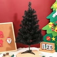 thumbnail image 1 of 2 FT Mini Pre-Lit Black Artificial Christmas Tree, 1 of 7