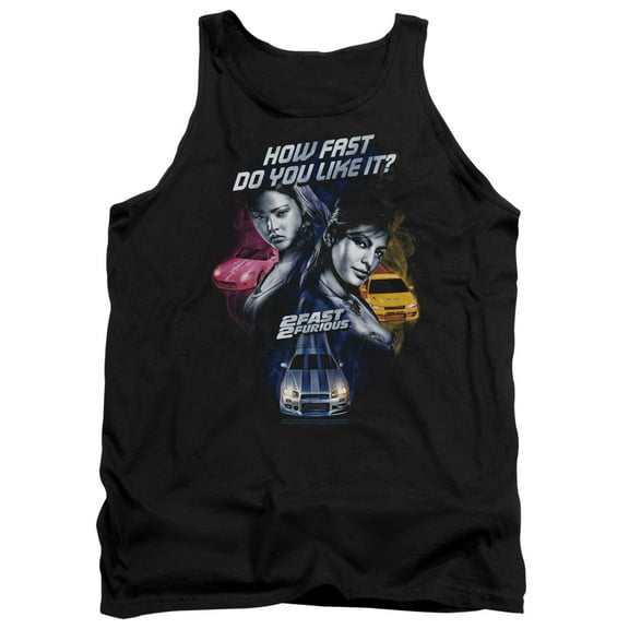 2 Fast 2 Furious Fast Women Adult Tank Top Black