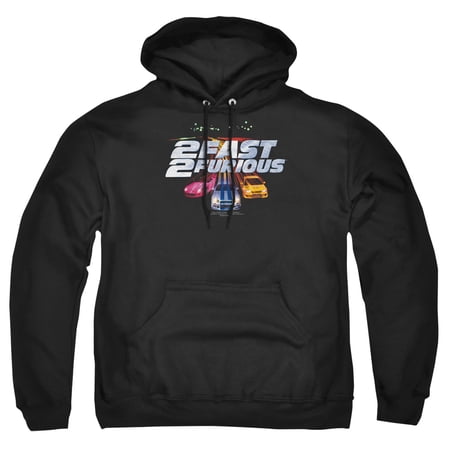 2 Fast 2 Furious Logo Adult Pullover Hoodie Sweatshirt Black