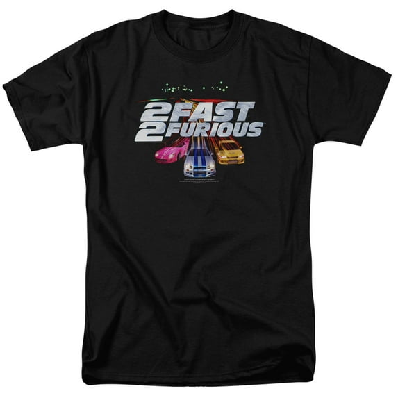2 Fast 2 Furious Logo S/S Adult 18/1 T-Shirt Black