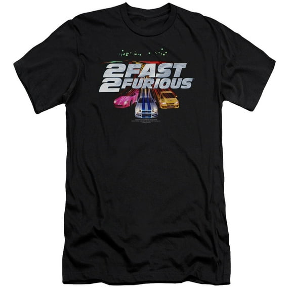 2 Fast 2 Furious Logo S/S Adult 30/1 T-Shirt Black