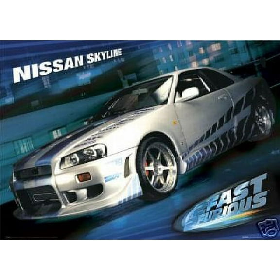 2 Fast 2 Furious Nissan Maxima Skyline Poster New 24x36