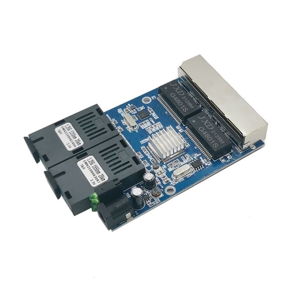 2 Fiber 4 Ethernet Port Gigabit Switcher Transceiver Gigabit Fiber ...