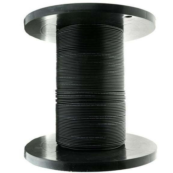 2 Fiber Indoor & Outdoor Riser Rated Spool Multimode - OM3 10 Gbit Fiber Optic Cable, Black - 1000 ft.