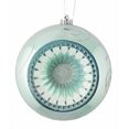thumbnail image 1 of 2-Finish Pale Blue Retro Reflector Shatterproof Christmas Ball Ornament 8" (200mm), 1 of 7