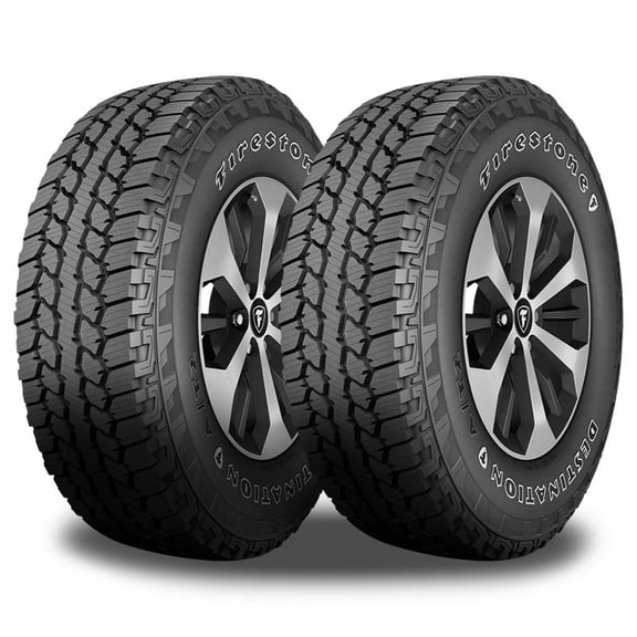 2 Firestone Destination AT/2 OWL 255/75R17 113S All Terrain 3PMSF 55K Mileage FS014349 / 255/75/17 / 2557517