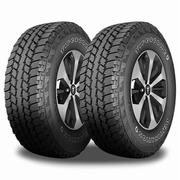 2 Firestone Destination AT/2 OWL 265/75R16 114T All Terrain 3PMSF 55K Mileage FS014162 / 265/75/16 / 2657516