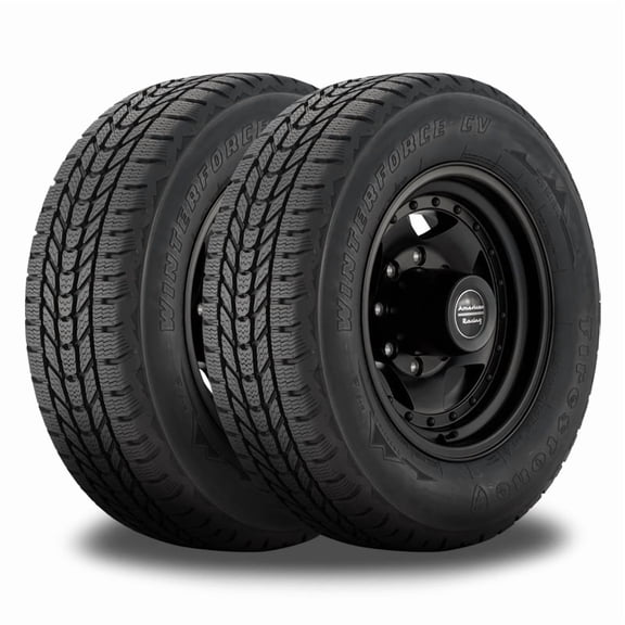 2 Firestone Winterforce CV 195/75R16 107/105R Truck SUV Winter Snow Tires 8 PLY FS005843 / 195/75/16 / 1957516