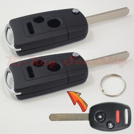 2 Flip Key Modified Case Shell For Honda Remote Key 3 Buttons Civic Fit Odyssey