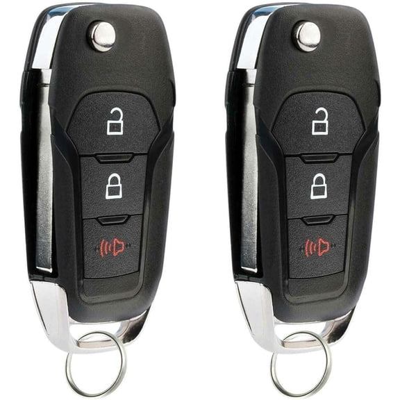 2 Flip Keys for 2013-2020 Ford Explorer Keyless Entry Remote Fob (Black, Plastic, Truck, Explorer)