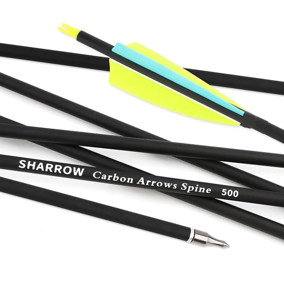 2 Fluorescent Yellow + 1 Sky Blue Carbon Arrows 80.3cm Feathered