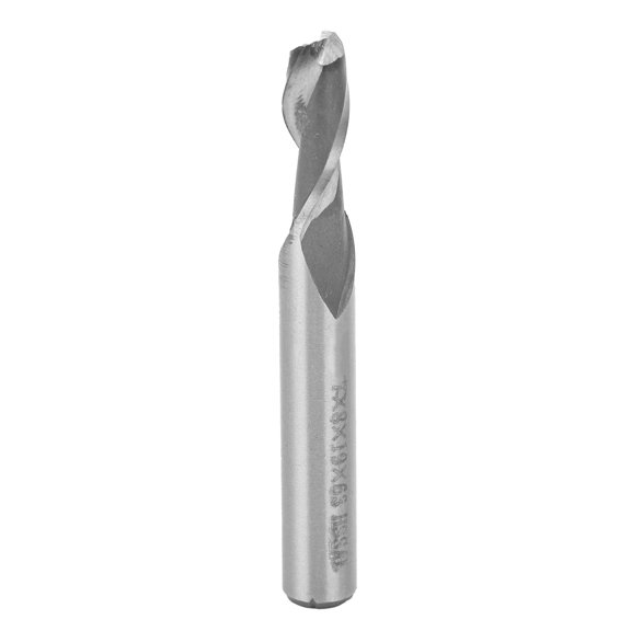 2-Flute Spiral End Mill CNC Milling Cutter Straight Shank Solid Router Bit Tooling (7x8x19x63mm / 0.28x0.31x0.75x2.48 inches)