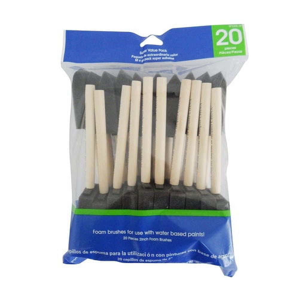 2" Foam Brush Set, 20 Piece